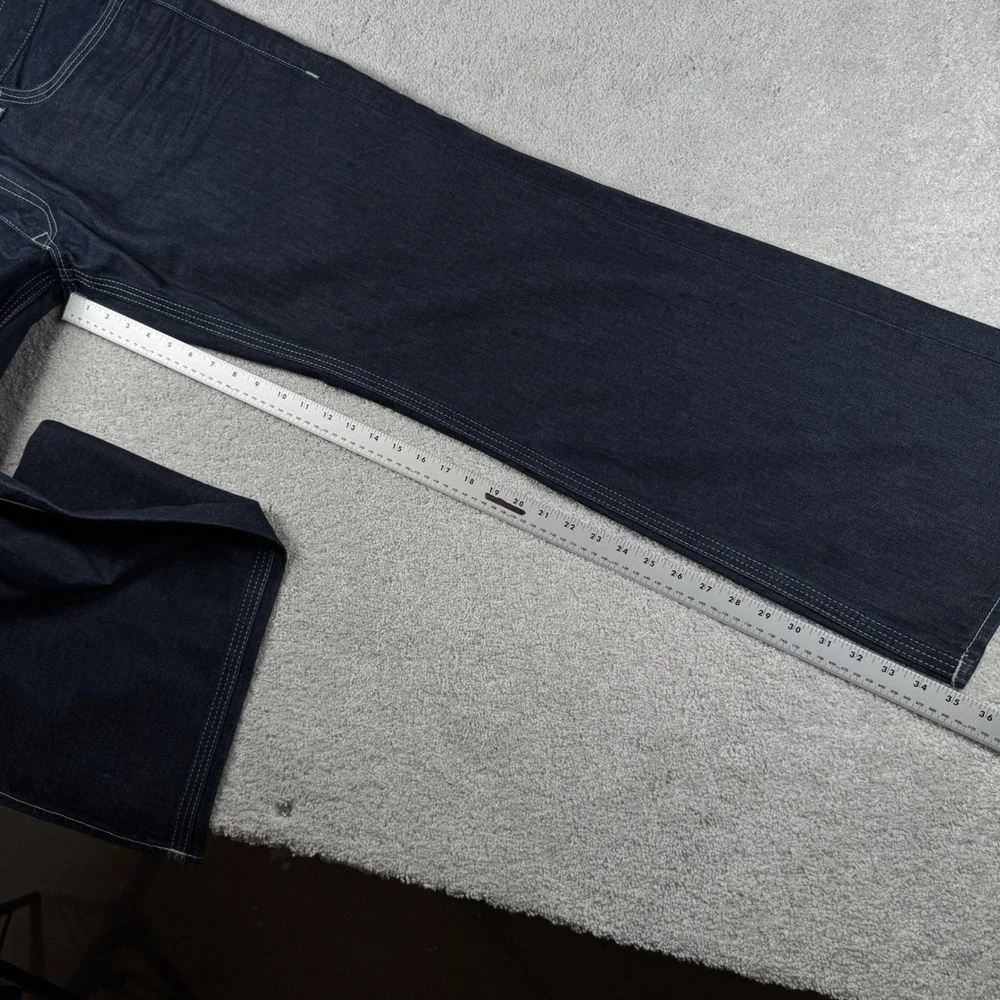 True Religion Ricky Jeans Mens 40 Dark Wash Denim Straight Leg Made in USA 40X35